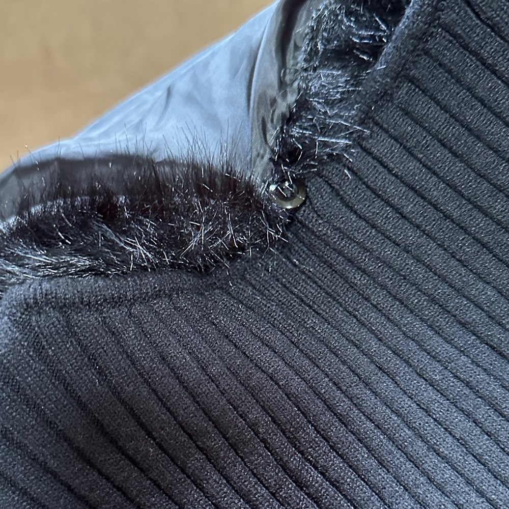 Lulu's Black Cardigan with Faux Fur Collar - Picture 6 of 10